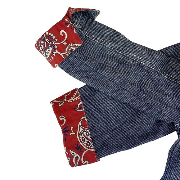 Sag Harbor Sports Jacket Blazer Womens 6P Railroad Blue Flip Cuff Utility - Picture 4 of 16